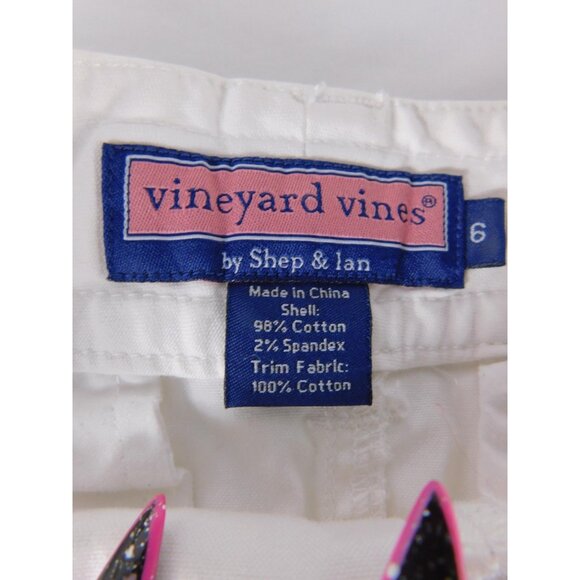 Vineyard Vines Skirt Womens 6 White Twill Button Side Pleated Hem Stretch - Picture 3 of 4